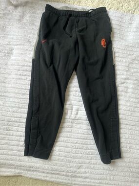 Nike Black Men's USC Logo Joggers with Red Accent